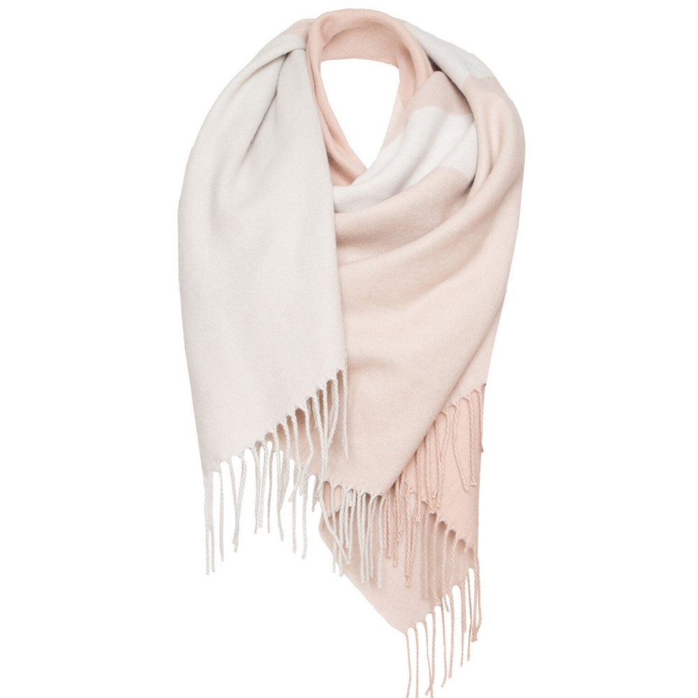 Soia & Kyo Scarfigan with Fringe NWT Pink White - Picture 4 of 4